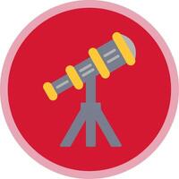 Telescope Flat Multi Circle Icon vector