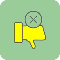 Dislike Filled Yellow Icon vector