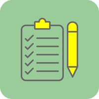 Checklist Filled Yellow Icon vector