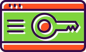 Key Card filled Design Icon vector