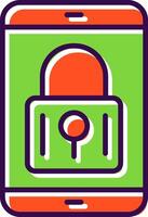 Mobile Security filled Design Icon vector