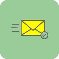 Email Filled Yellow Icon vector