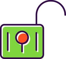Unsecure filled Design Icon vector