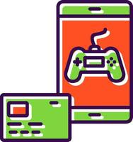 Microtransaction filled Design Icon vector