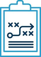 Tactics Line Blue Two Color Icon vector