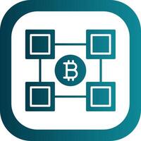blockchain blockchain glifo degradado esquina icono vector