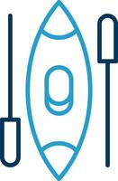 Canoe Line Blue Two Color Icon vector