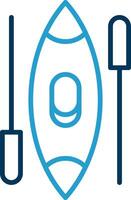 Canoe Line Blue Two Color Icon vector