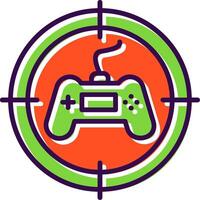 Shooting Game filled Design Icon vector