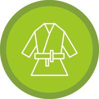 kimono línea multi circulo icono vector