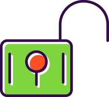 Unlock filled Design Icon vector