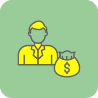 Invester Filled Yellow Icon vector