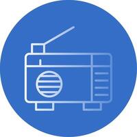 Radio Flat Bubble Icon vector