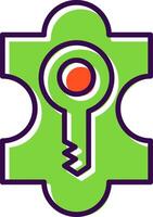 Puzzle filled Design Icon vector