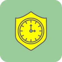 Reliablity Filled Yellow Icon vector