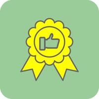 Achievement Filled Yellow Icon vector