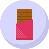 chocolate bar plano burbuja icono vector