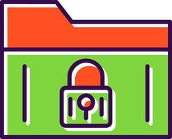 Secure Folder filled Design Icon vector