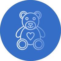Bear Flat Bubble Icon vector