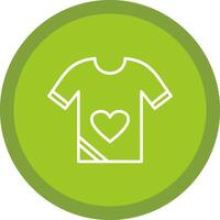 Shirt Line Multi Circle Icon vector