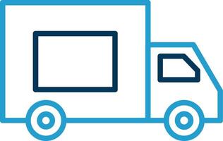 Truck Line Blue Two Color Icon vector