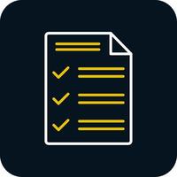 Customs Declaration Line Yellow White Icon vector