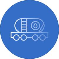 Oil Tank Flat Bubble Icon vector