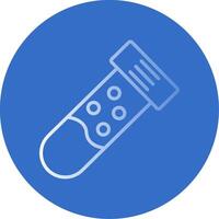 Test Tube Flat Bubble Icon vector