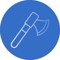 Axe Flat Bubble Icon vector