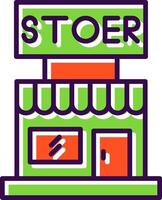 Store filled Design Icon vector