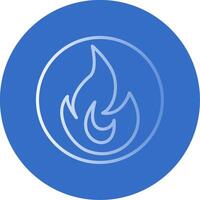 Fire Flat Bubble Icon vector