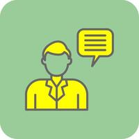 Advice Filled Yellow Icon vector