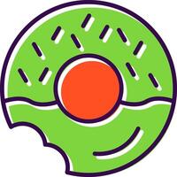 Donut filled Design Icon vector