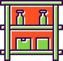 Shelves filled Design Icon vector