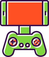 Mobile Game filled Design Icon vector