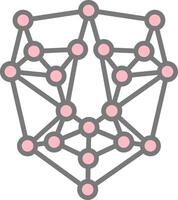 Artificial Intelligence Line Filled Light Icon vector
