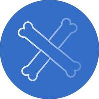 Bone Flat Bubble Icon vector