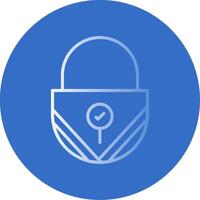 Lock Flat Bubble Icon vector