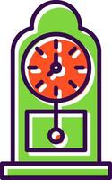 Grandfather Clock filled Design Icon vector