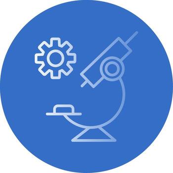 microscopio plano burbuja icono vector