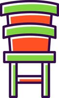 Dining Chair filled Design Icon vector