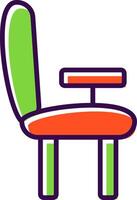 Desk Chair filled Design Icon vector