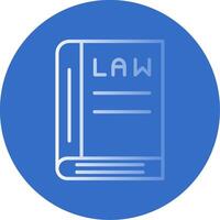 Law Book Flat Bubble Icon vector