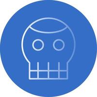 Skull Flat Bubble Icon vector