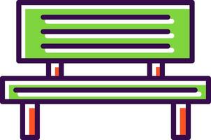 Bench filled Design Icon vector