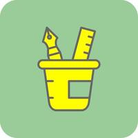 Pen Filled Yellow Icon vector