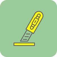 Cutter Filled Yellow Icon vector