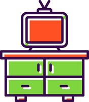 Tv Table filled Design Icon vector