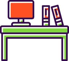 Desk filled Design Icon vector