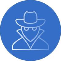 Spy Flat Bubble Icon vector